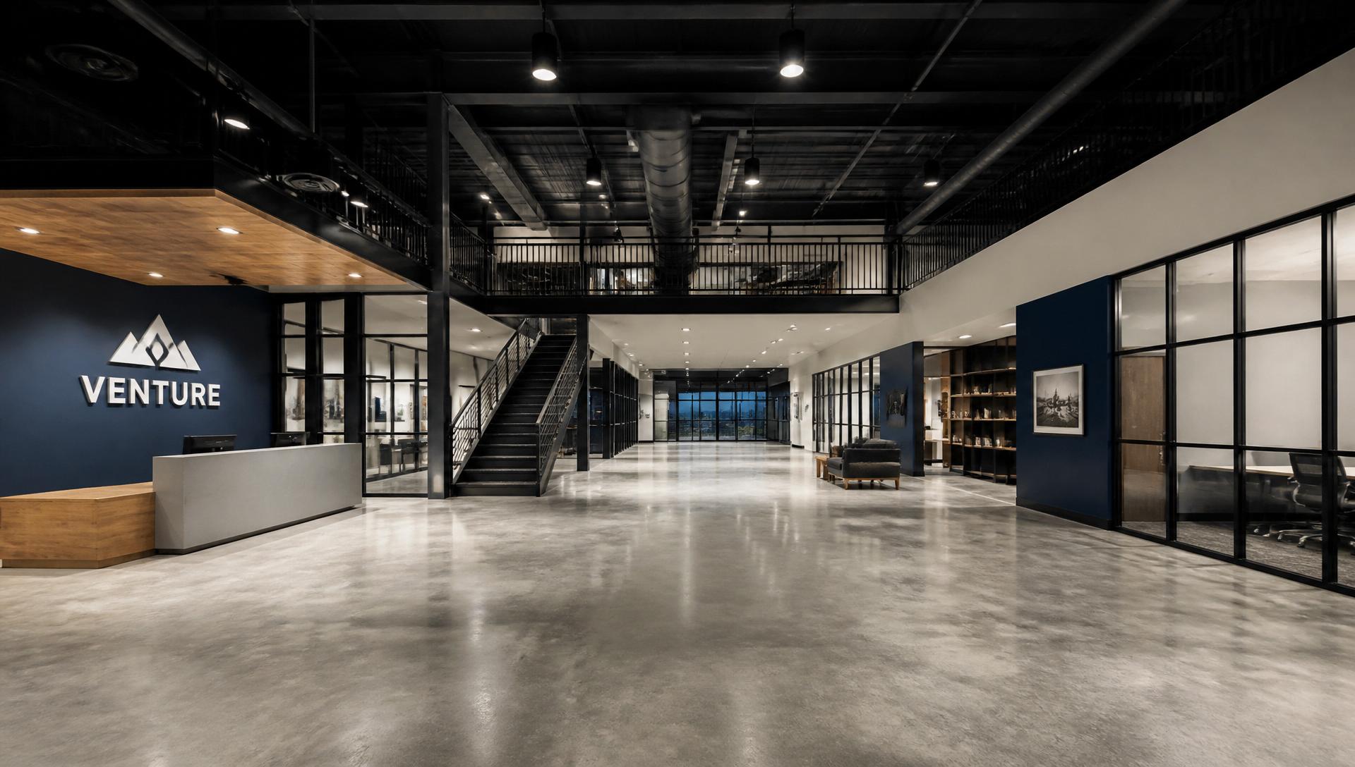 Modern commercial construction interior